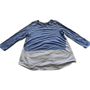 J. Jill Blue Long Sleeve Pin Stripe Blouse Women’s Reg XL